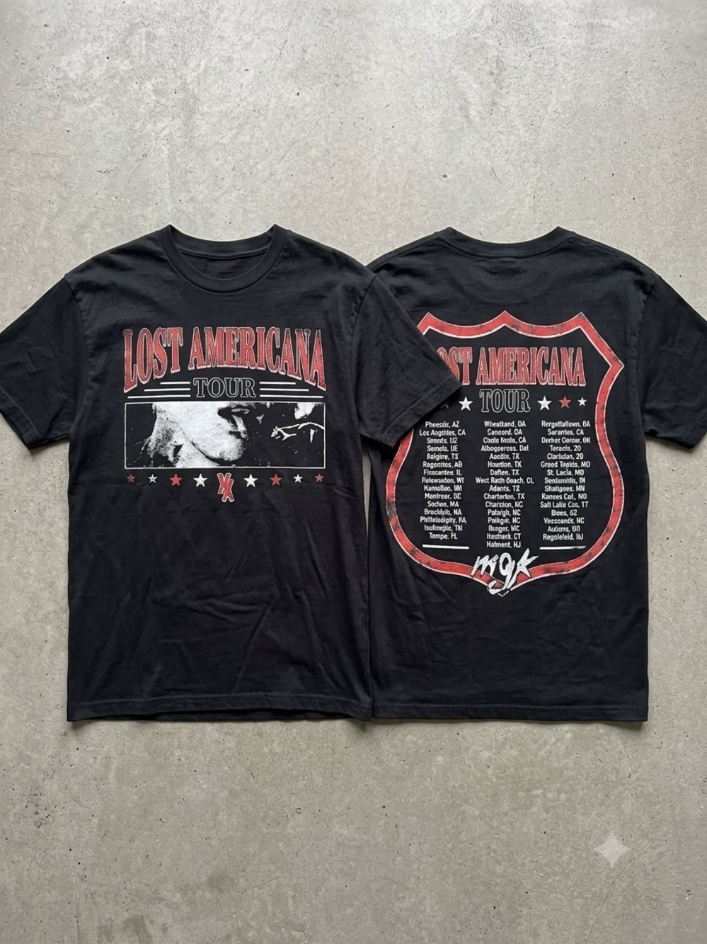 MGK Black Lost Americana Tour Graphic T-shirt